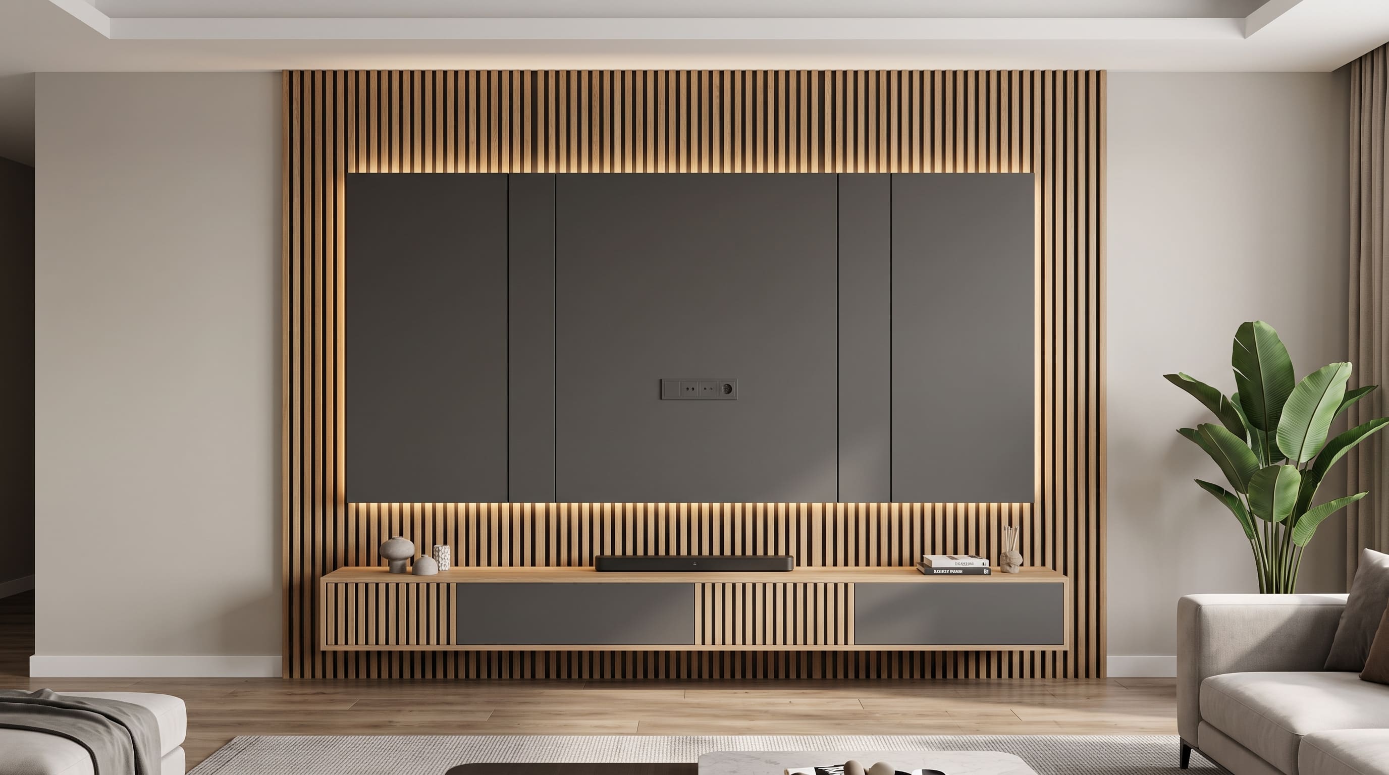 TV Ünitesi Çıta Tasarımı
